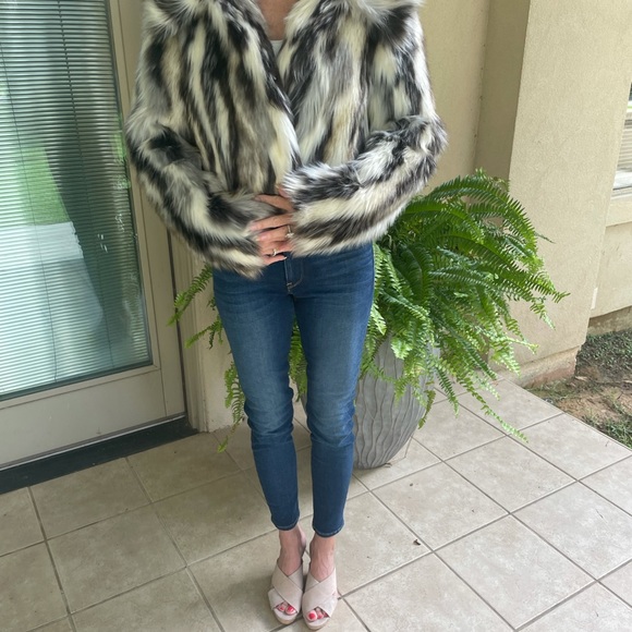 MAREI 1998 FAUX FUR JACKET ..SAFARI ..size S - Picture 3 of 5